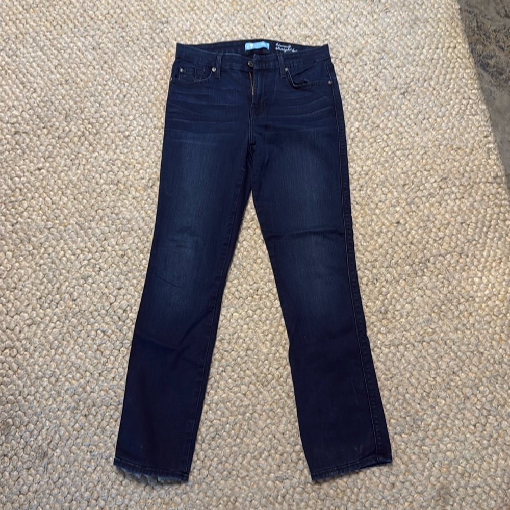 Kimmie straight leg 7 for all mankind dark wash jeans